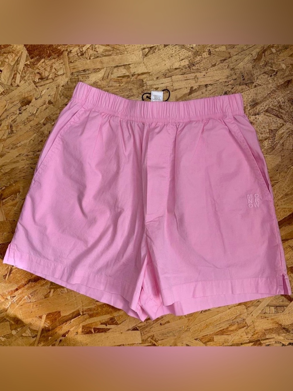 Monrow NWT Men's Pink Casual Elastic-Waist Shorts